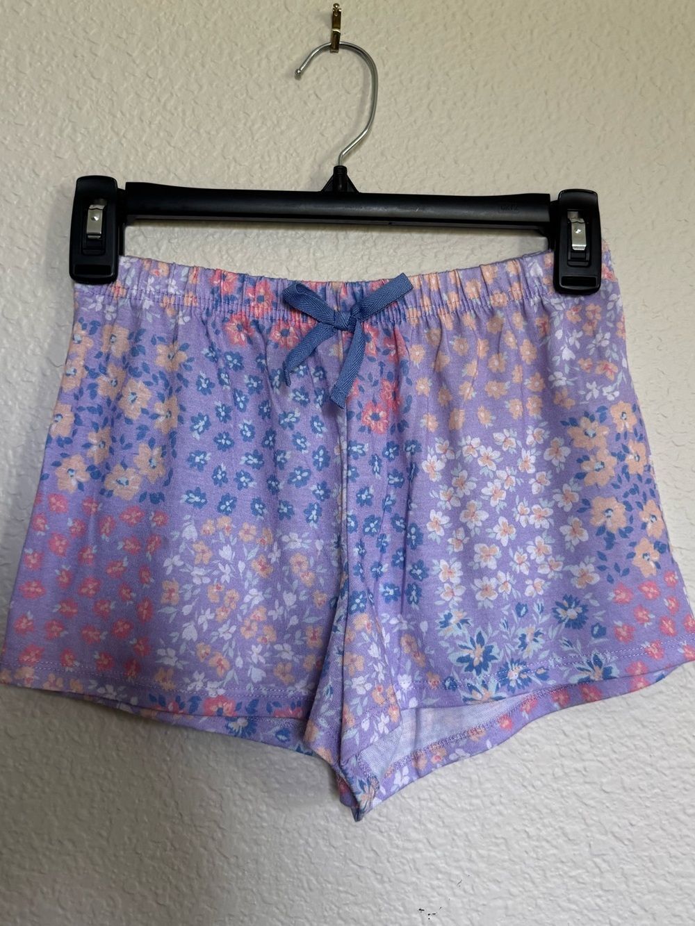 Wonder Nation Girls Lavender Floral Sleep Lounge PJ Shorts L
